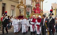 un momento della processione di santa greca a decimomannu