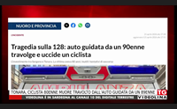 tonara ciclista 80enne muore travolto dall auto guidata da un 89enne