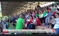 lanusei il tifo che non divide allo stadio i giovani della scuola di musica