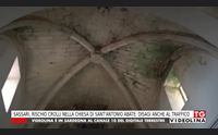 sassari rischio crolli nella chiesa di sant antonio abate disagi anche al traffico