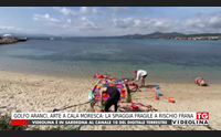 golfo aranci arte a cala moresca la spiaggia fragile a rischio frana
