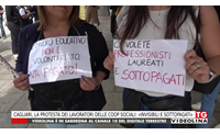 cagliari la protesta dei lavoratori delle coop sociali invisibili e sottopagati
