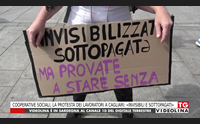 cooperative sociali la protesta dei lavoratori a cagliari invisibili e sottopagati
