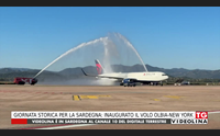 giornata storica per la sardegna inaugurato il volo olbia new york