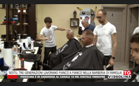 sestu tre generazioni lavorano fianco a fianco nella barberia di famiglia