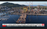 arbatax il jacket saipem verso il mar nero prime manovre di partenza