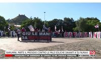 barumini parte il presidio contro le pale eoliche davanti a su nuraxi