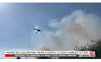 incendi nel cagliaritano paura a quartu il fuoco lambisce le case