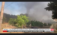 incendi a villacidro due giorni di fuoco nelle campagne persone evacuate