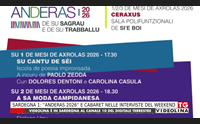 sardegna 1 anderas 2026 e cabaret nelle interviste del weekend