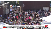 una festosa onda arcobaleno su cagliari nel capoluogo il giorno del pride