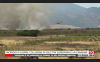 incendio a guspini collisione in volo tra superpuma e un canadair