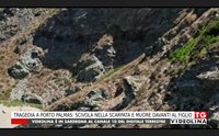 tragedia a porto palmas scivola nella scarpata e muore davanti al figlio