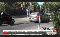 alghero rotatoria pericolosa la polizia locale massima prudenza