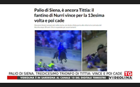 palio di siena tredicesimo trionfo di tittia vince e poi cade
