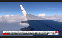 paura sul cagliari roma aereo atterra con uno pneumatico squarciato