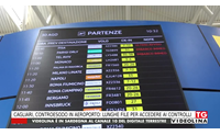 cagliari controesodo in aeroporto lunghe file per accedere ai controlli