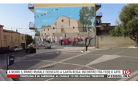 a nurri il primo murale dedicato a santa rosa incontro tra fede e arte