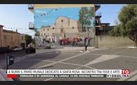 a nurri il primo murale dedicato a santa rosa incontro tra fede e arte