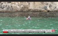golfo aranci cala moresca set cinematografico la spiaggia chiude per film