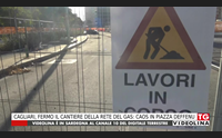cagliari fermo il cantiere della rete del gas caos in piazza deffenu