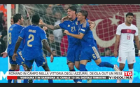 romano in campo nella vittoria degli azzurri deiola out un mese