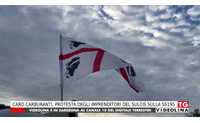 caro carburanti protesta degli imprenditori del sulcis sulla ss195