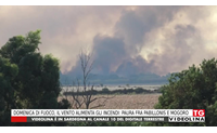 domenica di fuoco il vento alimenta gli incendi paura fra pabillonis e mogoro