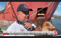 la nave lira lascia la sardegna era ormeggiata al porto di olbia dal 2o19