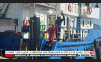 la nave lira lascia la sardegna era ormeggiata al porto di olbia dal 2o19