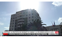 oristano la protesta dei migranti di cabras il cpa senza acqua e luce
