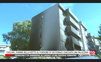 cagliari fiamme nella notte al furgone di un fioraio evacuata una palazzina