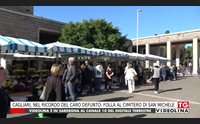 cagliari nel ricordo del caro defunto folla al cimitero di san michele